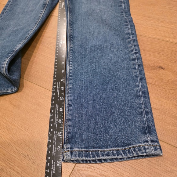 Reiss Bailey High Rise Straight Leg Blue Button Fly Jeans Medium Wash Womens - Picture 9 of 12